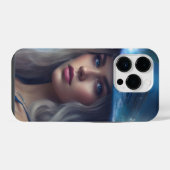 Coque Pour iPhone 14 Plus Coque iphone en marbre bleu (Verso Horizontal)