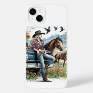 Coque Pour iPhone 14 Plus Coque iphone personnalisable Cowgirl Art