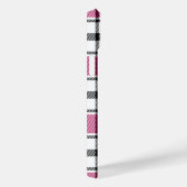 Coque Pour iPhone 14 Plus Coque iphone Plaid rose, noir et blanc HAMbWG (Verso / Droite)