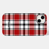 Coque Pour iPhone 14 Plus Coque iphone Plaid rouge, noir et blanc HAMbWG (Verso (horizontal))