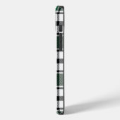 Coque Pour iPhone 14 Plus Coque iphone Plaid vert, noir et blanc HAMbWG (Verso / Gauche)