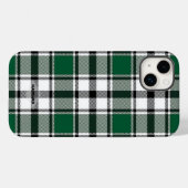 Coque Pour iPhone 14 Plus Coque iphone Plaid vert, noir et blanc HAMbWG (Verso (horizontal))
