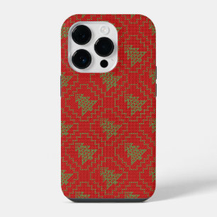 Coque Pour iPhone 14 Plus Cosy sapin de Noël affreux pull à damiers motif