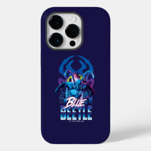 Coque Pour iPhone 14 Plus Coucher de soleil sur la ville Blue Beetle Retrowa