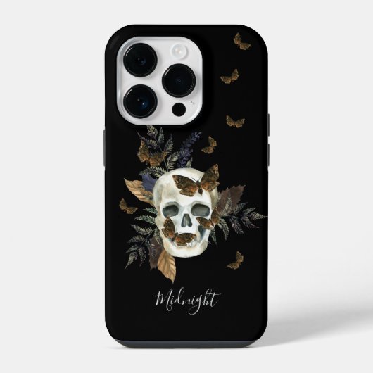 Coque Pour iPhone 14 Plus Crâne gothique (Verso)
