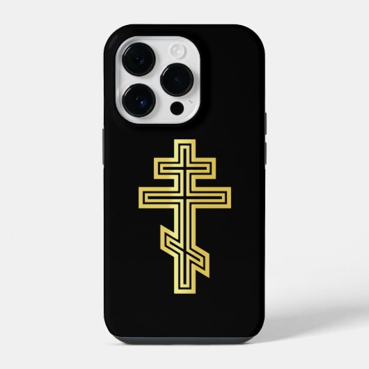 Coque Pour iPhone 14 Plus Croix chrétienne orthodoxe (Verso)
