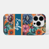 Coque Pour iPhone 14 Plus Custom Retro Floral Pattern (Verso Horizontal)