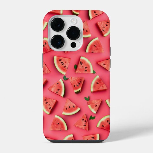 Coque Pour iPhone 14 Plus Cute Watermelon Fruit Pattern Pink iPhone Case (Verso)