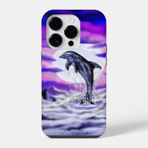 Coque Pour iPhone 14 Plus Dauphin au clair de lune