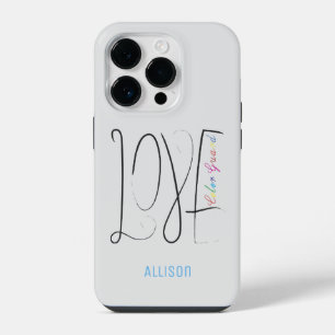 Coque Pour iPhone 14 Plus Design de garde couleur d'amour écrit