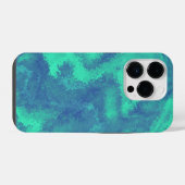 Coque Pour iPhone 14 Plus Diffusion Abstraite bleue verte (Verso Horizontal)