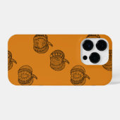 Coque Pour iPhone 14 Plus Doodles d'Halloween boho mandala citrouilles Autom (Verso Horizontal)