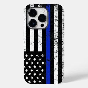 Coque Pour iPhone 14 Plus Drapeau américain en détresse de style policier