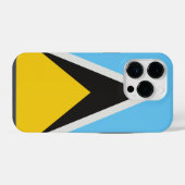 Coque Pour iPhone 14 Plus Drapeau de Sainte-Lucie (Verso Horizontal)