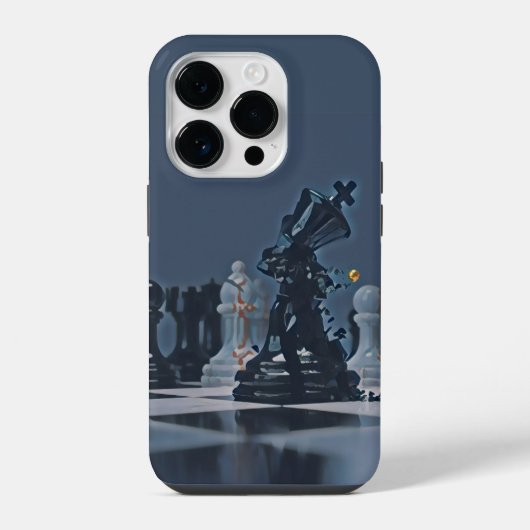 Coque Pour iPhone 14 Plus Échecs - photographie Bleue Cool (Verso)