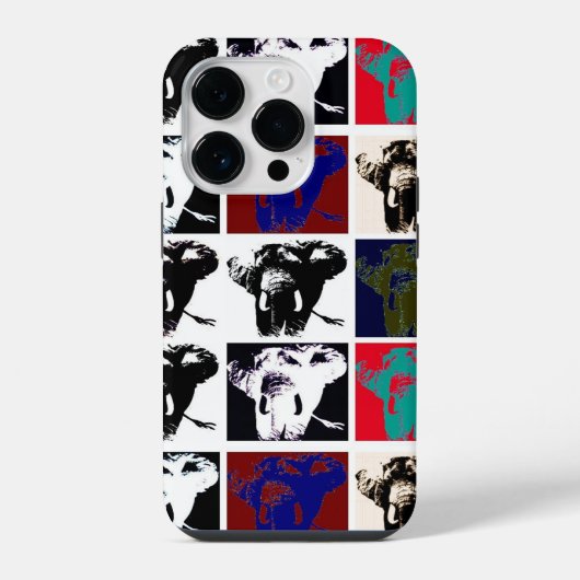 Coque Pour iPhone 14 Plus Éléphants Pop Art (Verso)