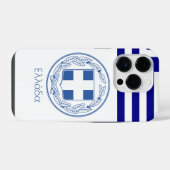 Coque Pour iPhone 14 Plus emblème de la grèce (Verso Horizontal)