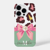 Coque Pour iPhone 14 Plus Empreinte de léopard et Bow (Verso)