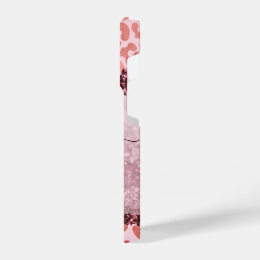 Coque Pour iPhone 14 Plus Empreinte de léopard rose Gold (Côté gauche)