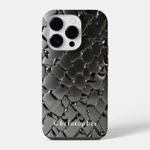 Coque Pour iPhone 14 Plus Empreinte en acier inoxydable titane argent
