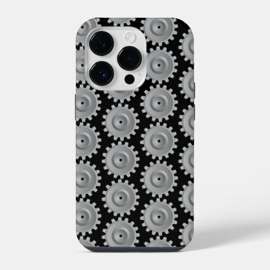 Coque Pour iPhone 14 Plus Engrenage gris (Verso)