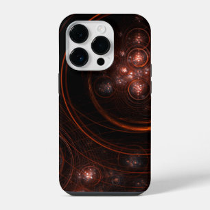 Coque Pour iPhone 14 Plus Étoile cramoisie orbitant l'art cosmique abstrait