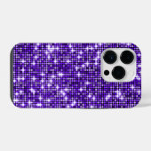 Coque Pour iPhone 14 Plus Étui de téléphone à sequins violets (Verso Horizontal)