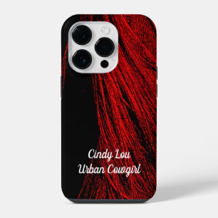 Coque Pour iPhone 14 Plus Étui de téléphone abstrait Crinière de Cheval Roug
