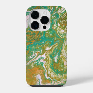 Coque Pour iPhone 14 Plus Étui de téléphone abstrait jaune vert cool Race Is