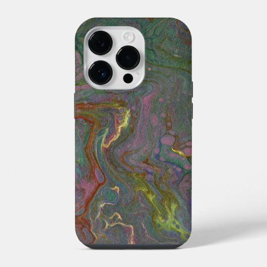 Coque Pour iPhone 14 Plus Étui de téléphone abstrait vert non affecté (Verso)