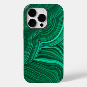 Coque Pour iPhone 14 Plus Étui de téléphone en tranche de malachite minérale