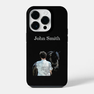 Coque Pour iPhone 14 Plus Étui de téléphone portable sombre homme tenant un