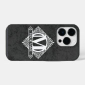 Coque Pour iPhone 14 Plus Étui iPhone Case-Mate avec motif de monogramme orn (Verso Horizontal)