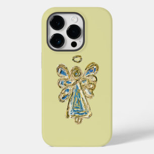 Coque Pour iPhone 14 Plus Étui iPhone personnalisé Art Blue Guardian Angel