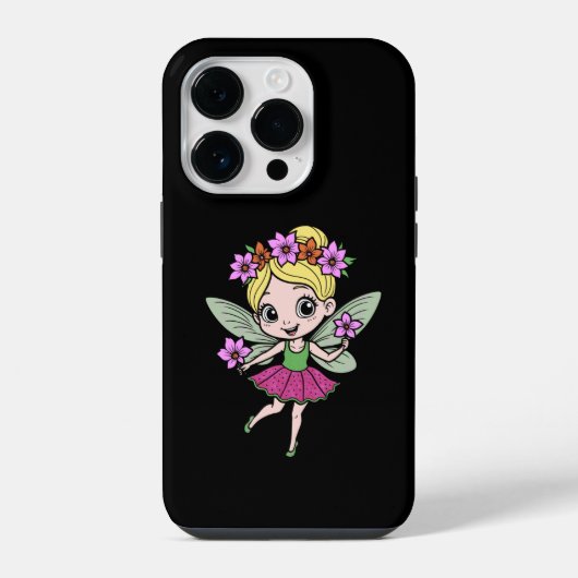 Coque Pour iPhone 14 Plus Étui pour iPhone 14 Pro Fée Fleur de Pastèque (Verso)