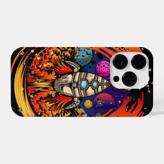 Coque Pour iPhone 14 Plus Exploser le vaisseau spatial (Verso Horizontal)