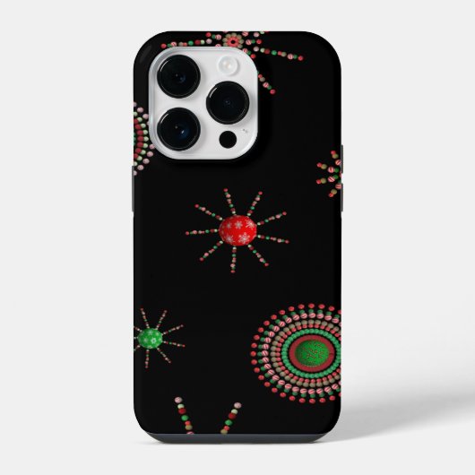 Coque Pour iPhone 14 Plus Explosion d'étoiles de Noël (Verso)
