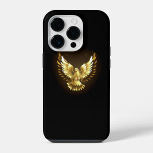 Coque Pour iPhone 14 Plus Faux Colombe de la Paix en feuille d'or sur fond n