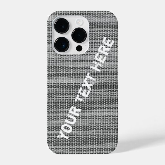 Coque Pour iPhone 14 Plus Faux Grey Fabric coque iphone avec texte personnal (Verso)