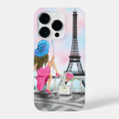 Coque Pour iPhone 14 Plus Femme À Paris Tour Eiffel (Verso)