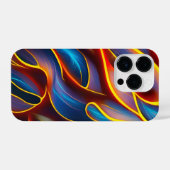 Coque Pour iPhone 14 Plus Flammes rouges bleues Abstraites (Verso Horizontal)