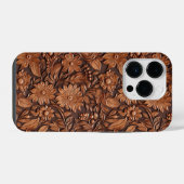 Coque Pour iPhone 14 Plus Fleur Boho Marron (Verso Horizontal)