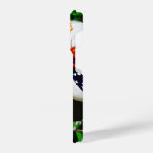 Coque Pour iPhone 14 Plus Fleur d'Hibiscus avec 2 papillons à ailes longues (Côté gauche)