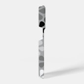 Coque Pour iPhone 14 Plus Fleurs Abstraites Gris noir blanc (Côté droit)