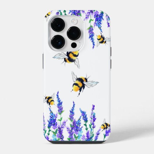 Coque Pour iPhone 14 Plus Fleurs et abeilles Flying coque iphone Spring (Verso)