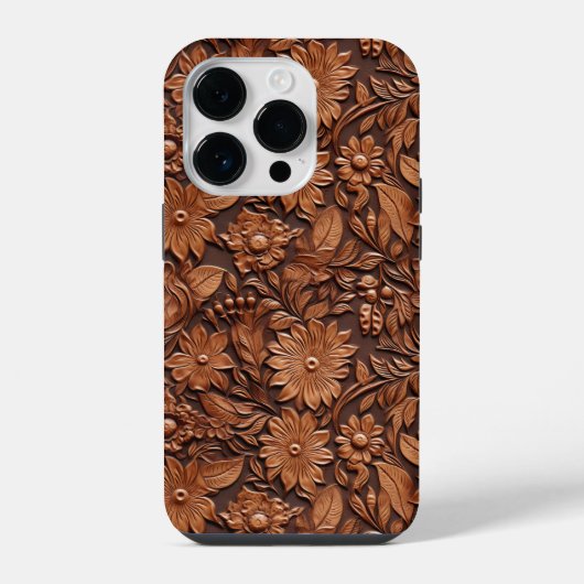 Coque Pour iPhone 14 Plus Floral Boho Brown (Verso)