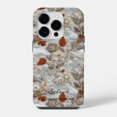 Coque Pour iPhone 14 Plus Floral brodé à l'automne avec devis (Verso)