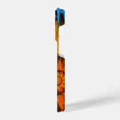 Coque Pour iPhone 14 Plus Floral Orange Bleu Jaune Art Abstrait (Côté gauche)