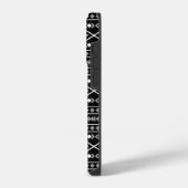 Coque Pour iPhone 14 Plus Formes Aztec Motif gris noir (Côté gauche)