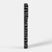 Coque Pour iPhone 14 Plus Formes Aztec Motif gris noir (Côté droit)